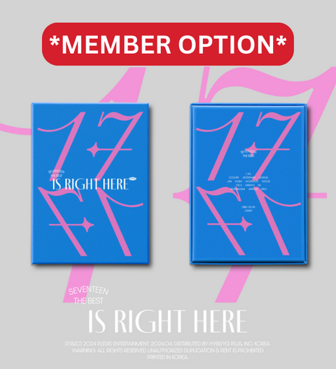 (Member option available) SEVENTEEN - BEST ALBUM [17 IS RIGHT HERE] (Dear Ver.)