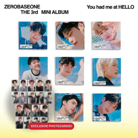 [SFKOREA] ZEROBASEONE - 3RD MINI ALBUM [You had me at HELLO] (Digipack Ver.) (with Makestar_Mochi Exclusive Benefits)