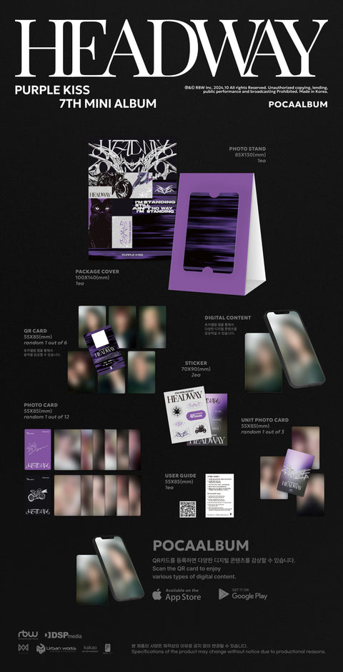 [SFKOREA] PURPLE KISS - 7th Mini Album [HEADWAY] (POCA Ver.)