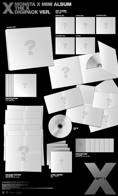 [PRE-ORDER] MONSTA X - 13th mini album [THE X] (DIGIPACK VER.) (6TYPES Random) (LIMITED VER.)
