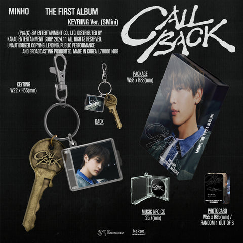 MINHO (SHINee) - 1st Full Album [CALL BACK] (Keyring Ver.)