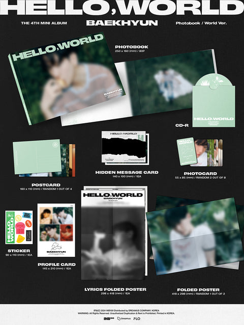 [SFKOREA] BAEKHYUN - 4TH MINI ALBUM [Hello, World] (Photobook Ver.)