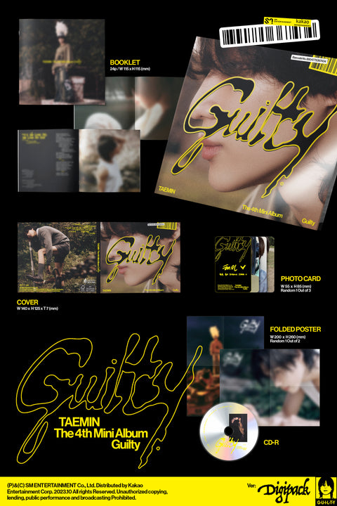 TAEMIN - 4TH MINI ALBUM [Guilty] (Digipack Ver.)