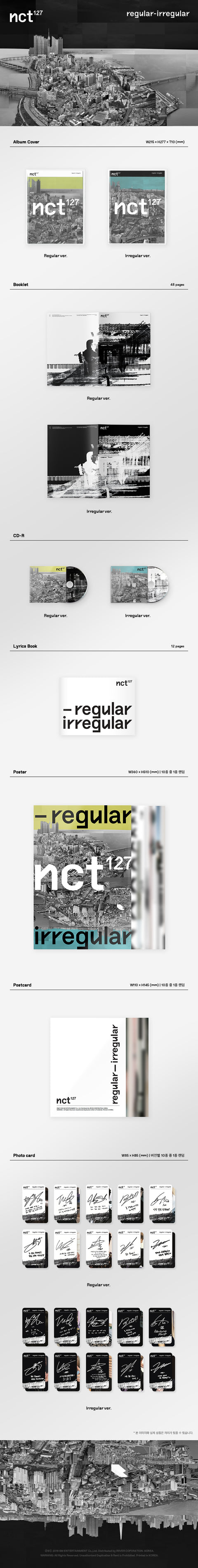 [SFKOREA] NCT 127 - Album Vol.1 [NCT #127 Regular-Irregular] (Random Ver.)